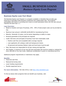 SMALL BUSINESS LOANS Business Equity Loan Program Business Equity Loan Fact Sheet