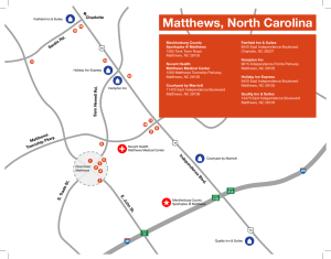 Matthews, North Carolina dis Rd. Sar Charlotte