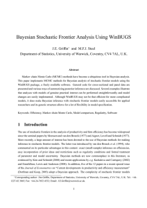 Bayesian Stochastic Frontier Analysis Using WinBUGS J.E. Griffin and M.F.J. Steel