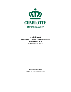 Audit Report Employee Expense Reimbursements Fiscal Year 2013