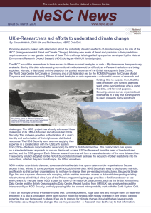 NeSC News UK e-Researchers aid efforts to understand climate change