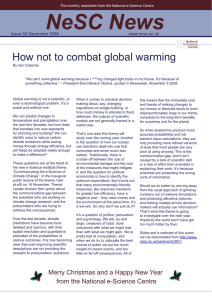 NeSC News How not to combat global warming Issue 65 December 2008