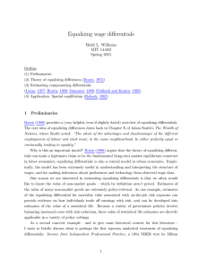 Equalizing wage differentials Heidi L. Williams MIT 14.662 Spring 2015
