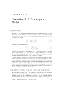 Properties of LTI State-Space Models C H A P T E R 5