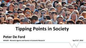 Tipping Points in Society Peter De Ford