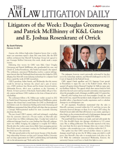 Litigators of the Week: Douglas Greenswag