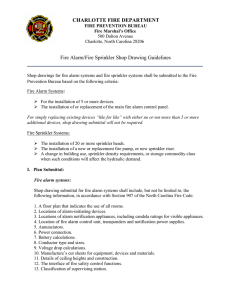 CHARLOTTE FIRE DEPARTMENT Fire Alarm/Fire Sprinkler Shop Drawing Guidelines