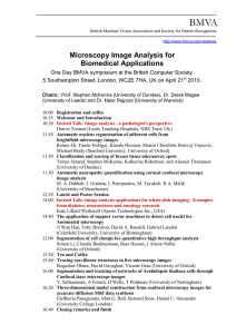BMVA Microscopy Image Analysis for Biomedical Applications .
