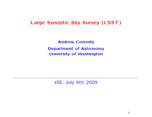 Large Synoptic Sky Survey (LSST) eSI, July 6th 2009 Andrew Connolly