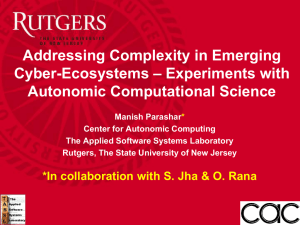 Addressing Complexity in Emerging – Experiments with Cyber-Ecosystems Autonomic Computational Science