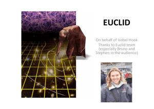 EUCLID  Euclid  On behalf of Isobel Hook  Thanks to Euclid team 