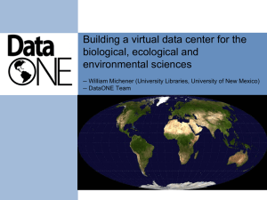 Building a virtual data center for the biological, ecological and environmental sciences