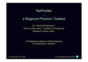 RePhoNet – a Regional Photonic Testbed