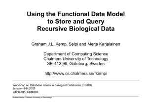 Using the Functional Data Model to Store and Query Recursive Biological Data