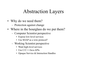 Abstraction Layers • Why do we need them? – Protection against change