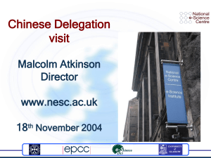 Chinese Delegation visit Malcolm Atkinson Director