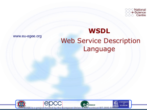 WSDL Web Service Description Language www.eu-egee.org