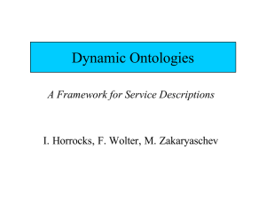 Dynamic Ontologies A Framework for Service Descriptions