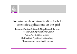 Requirements of visualization tools for scientific applications on the grid