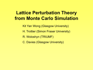 Lattice Perturbation Theory from Monte Carlo Simulation