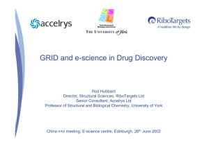 GRID and e-science in Drug Discovery