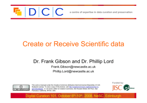 Create or Receive Scientific data