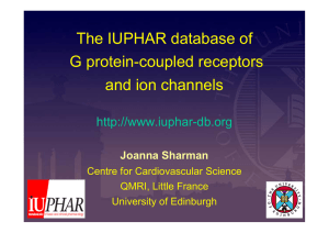 The IUPHAR database of G protein-coupled receptors and ion channels -db.org