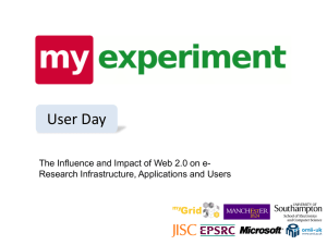 User Day The Influence and Impact of Web 2.0 on e-