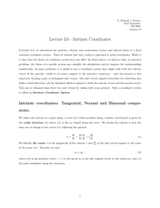 Lecture L6 - Intrinsic Coordinates