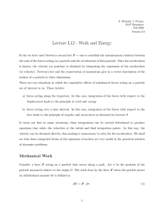 Lecture L12 - Work and Energy