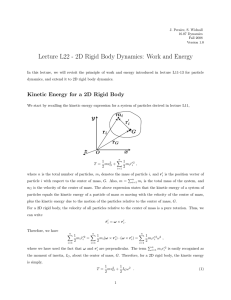 Lecture L22 - 2D Rigid Body Dynamics:  Work and...