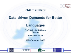 Data-driven Demands for Better Languages GALT at NeSI 16