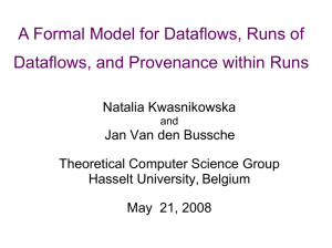 A Formal Model for Dataflows, Runs of