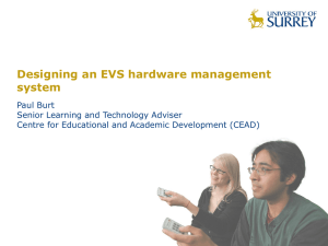 Designing an EVS hardware management system