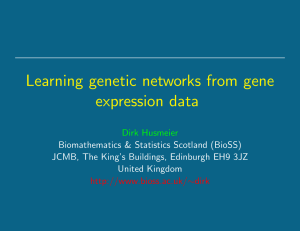 Learning genetic networks from gene expression data