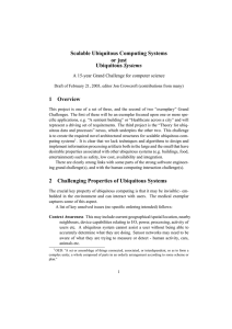 Scalable Ubiquitous Computing Systems or just Systems 1