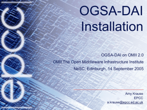 OGSA-DAI Installation
