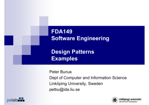 FDA149 Software Engineering Design Patterns Examples