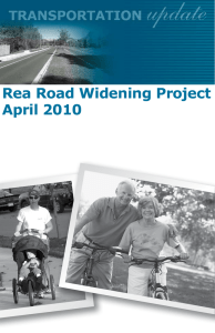 Rea Road Widening Project April 2010