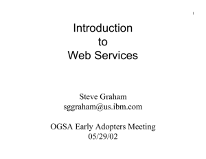 Introduction to Web Services Steve Graham