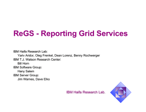 ReGS - Reporting Grid Services