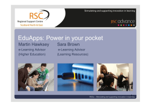 Learner Survey EduApps: Power in your pocket Views on service delivery Martin Hawksey
