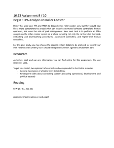 16.63 Assignment 9 / 10 Begin STPA Analysis on Roller Coaster