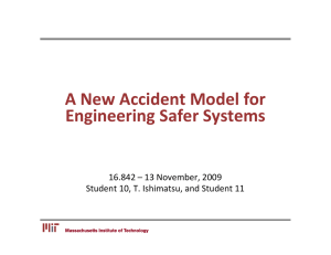 A New Accident Model for Engineering Safer Systems