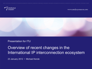 Overview of recent changes in the International IP interconnection ecosystem