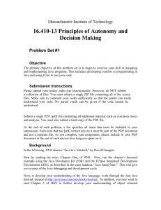 16.410-13 Principles of Autonomy and Decision Making Massachusetts Institute of Technology