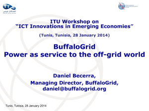 BuffaloGrid Power as service to the off-grid world