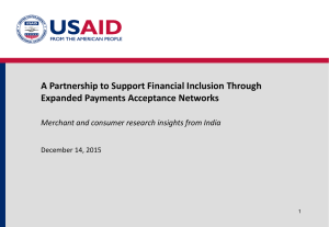 A Partnership to Support Financial Inclusion Through Expanded Payments Acceptance Networks