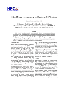 Mixed Mode programming on Clustered SMP Systems