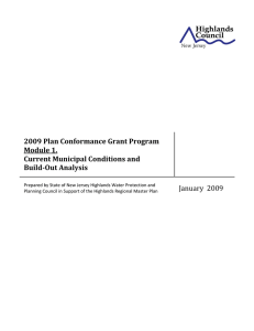   2009 Plan Conformance Grant Program  Module 1.   Current Municipal Conditions and  